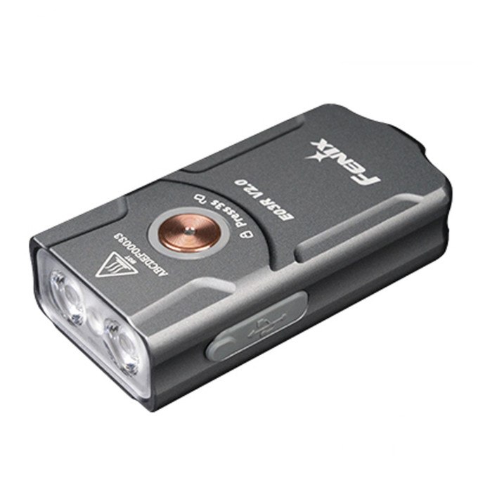 Фонарь-брелок FENIX E03R EDC V2,0 Gray E03RV20GY